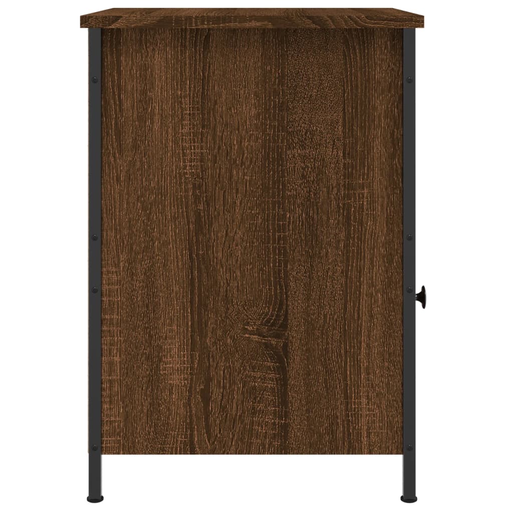 vidaXL Mesita de noche madera contrachapada marrón roble 40x42x60 cm