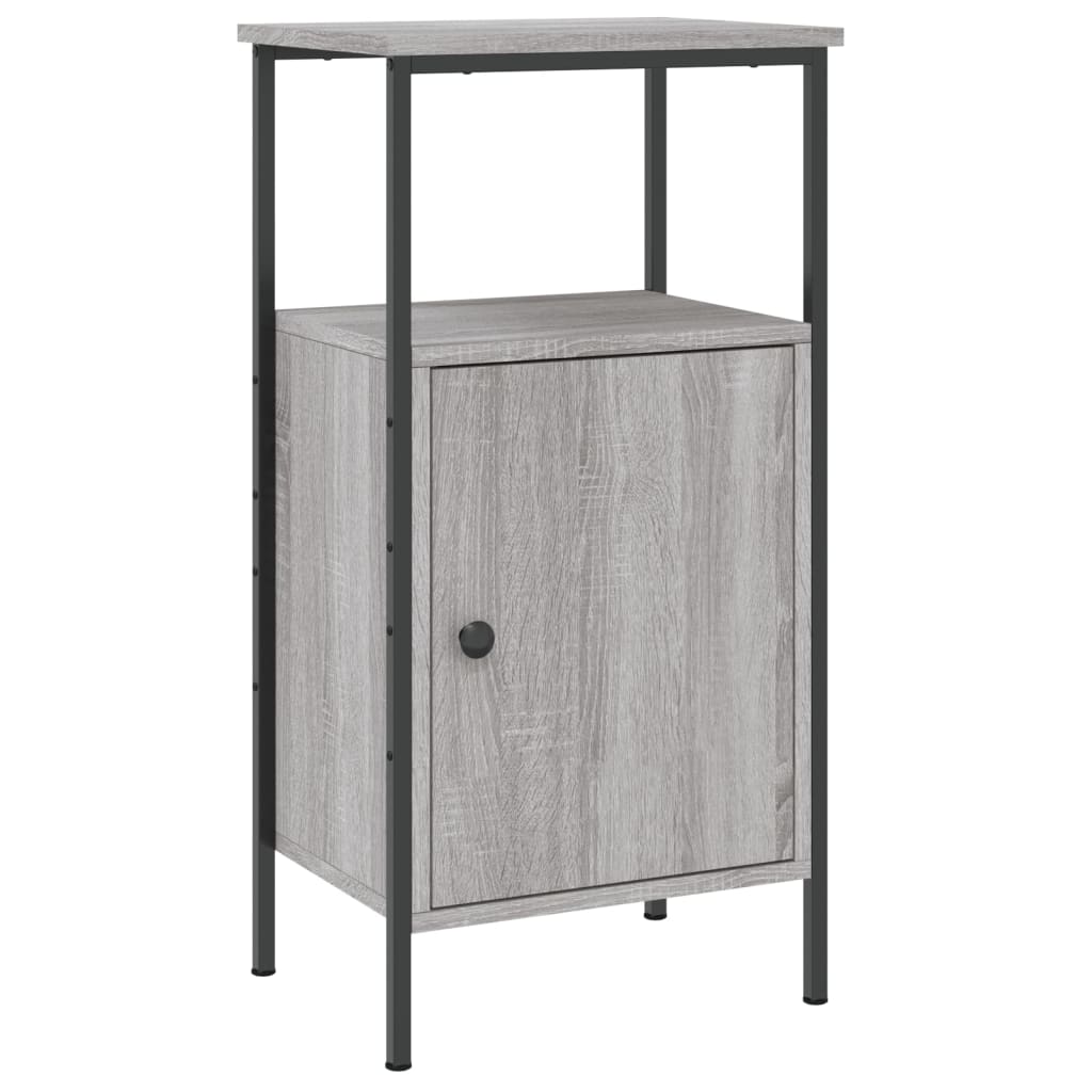 vidaXL Mesitas de noche 2 uds madera ingeniería gris Sonoma 41x31x80cm