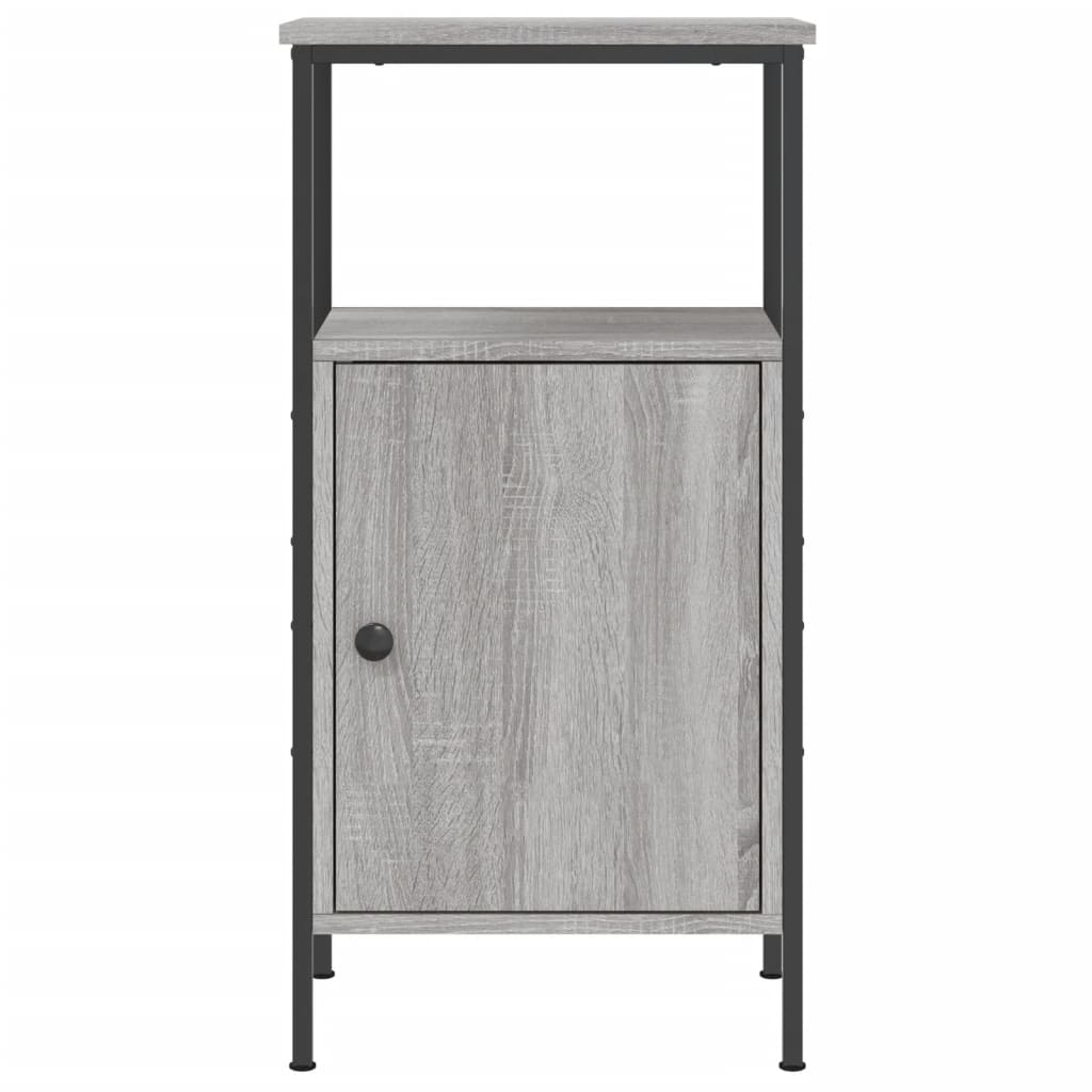 vidaXL Mesitas de noche 2 uds madera ingeniería gris Sonoma 41x31x80cm