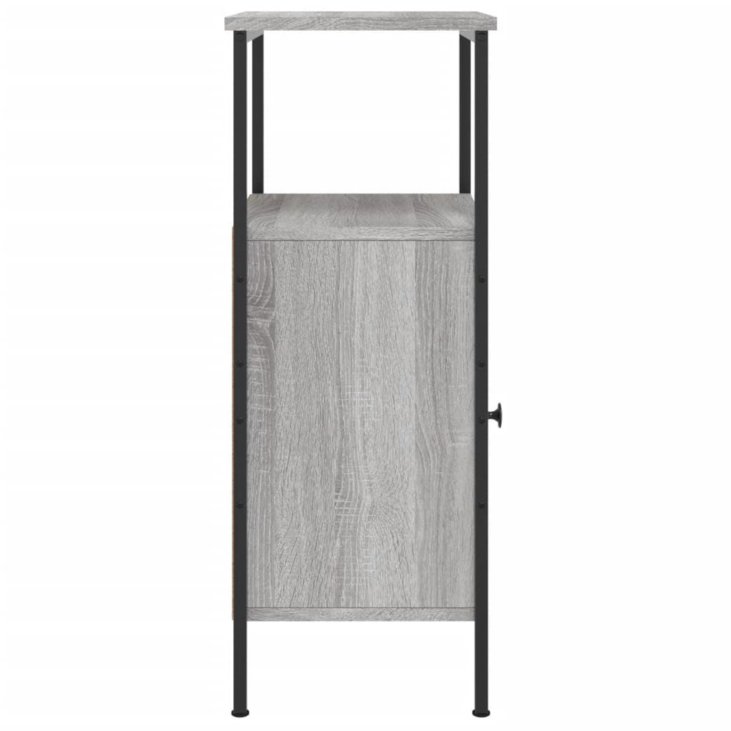 vidaXL Mesitas de noche 2 uds madera ingeniería gris Sonoma 41x31x80cm