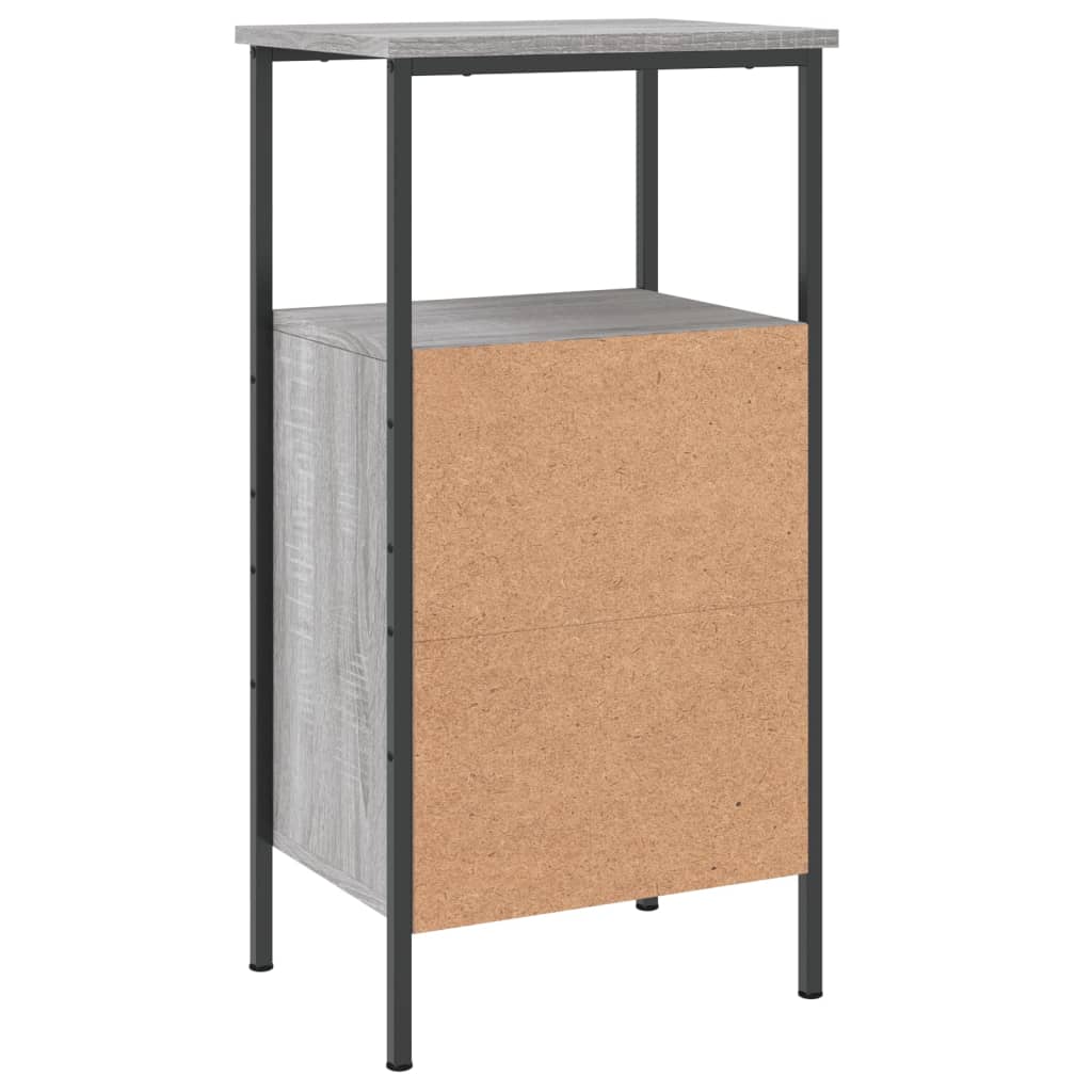 vidaXL Mesitas de noche 2 uds madera ingeniería gris Sonoma 41x31x80cm