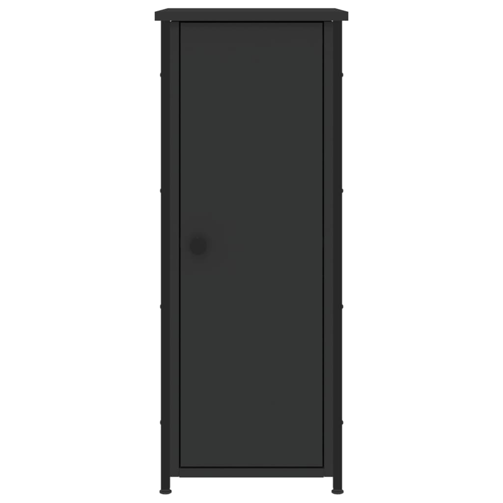 vidaXL Mesitas de noche 2 uds madera de ingeniería negro 32x42x80 cm