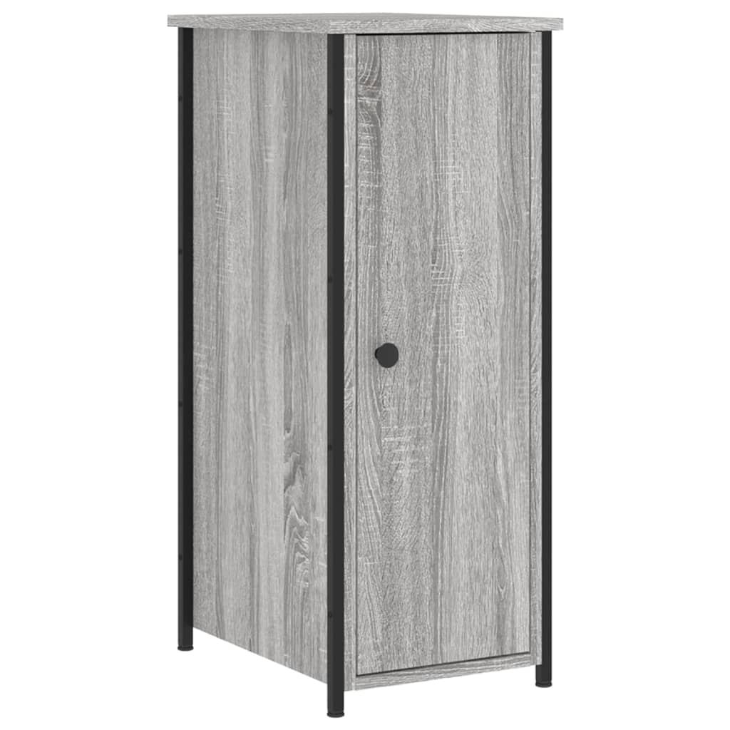 vidaXL Mesitas noche 2 uds madera ingeniería gris Sonoma 32x42x80 cm