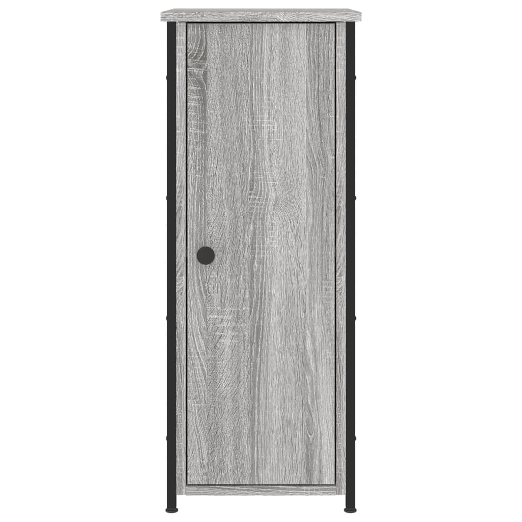 vidaXL Mesitas noche 2 uds madera ingeniería gris Sonoma 32x42x80 cm