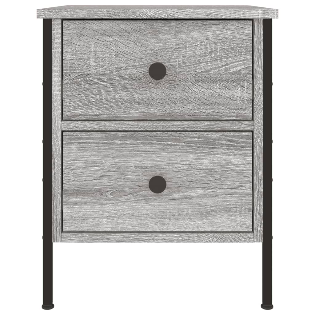 vidaXL Mesita de noche 2 uds madera ingeniería gris Sonoma 40x42x50 cm