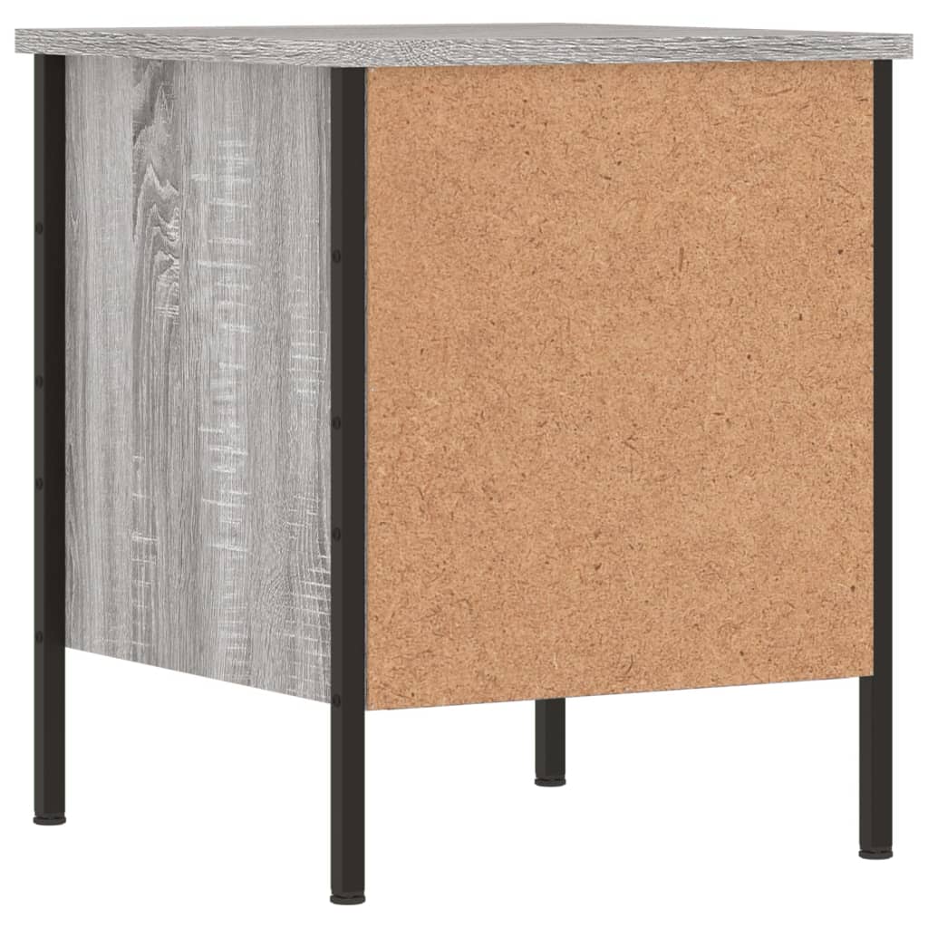 vidaXL Mesita de noche 2 uds madera ingeniería gris Sonoma 40x42x50 cm