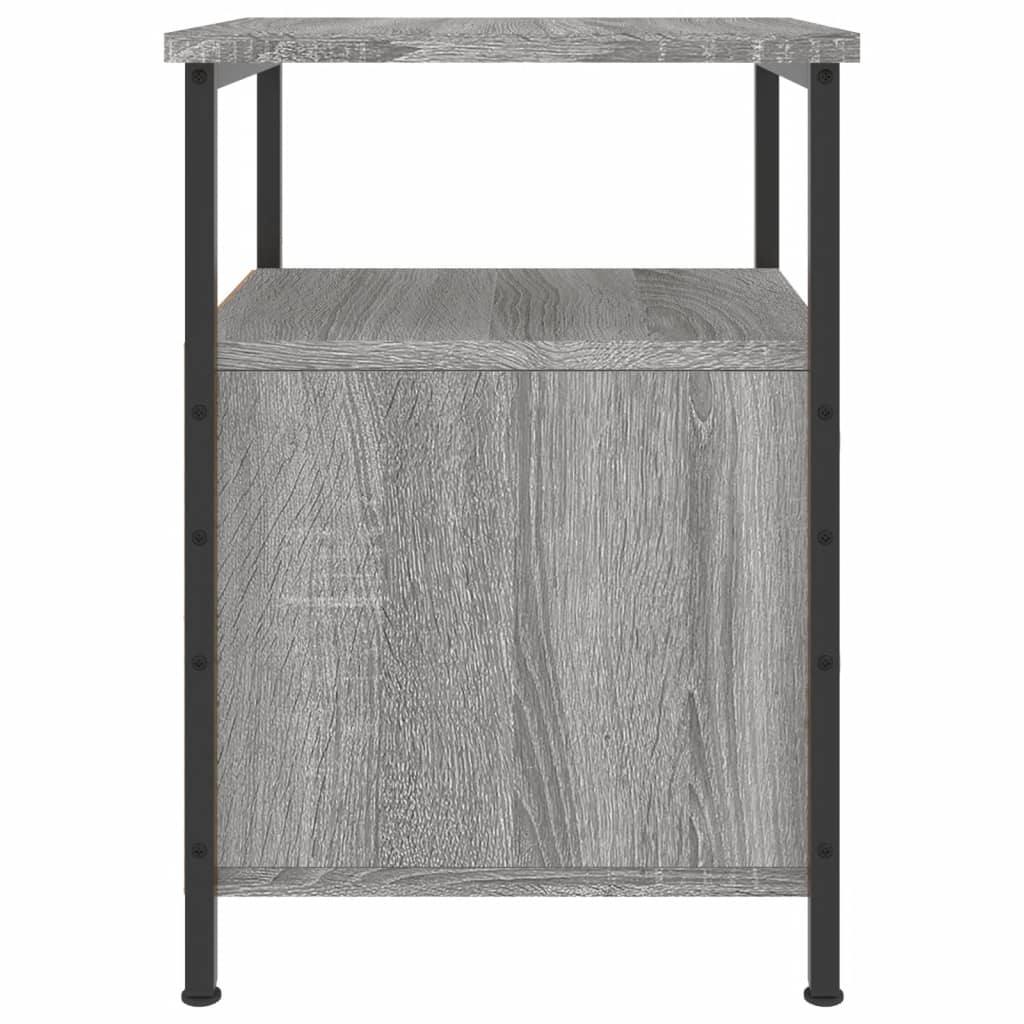 vidaXL Mesita de noche madera de ingeniería gris Sonoma 34x35,5x50 cm