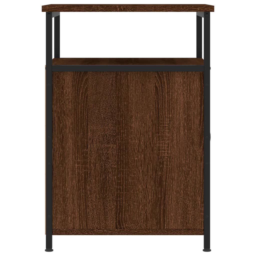 vidaXL Mesita de noche madera contrachapada marrón roble 40x42x60 cm