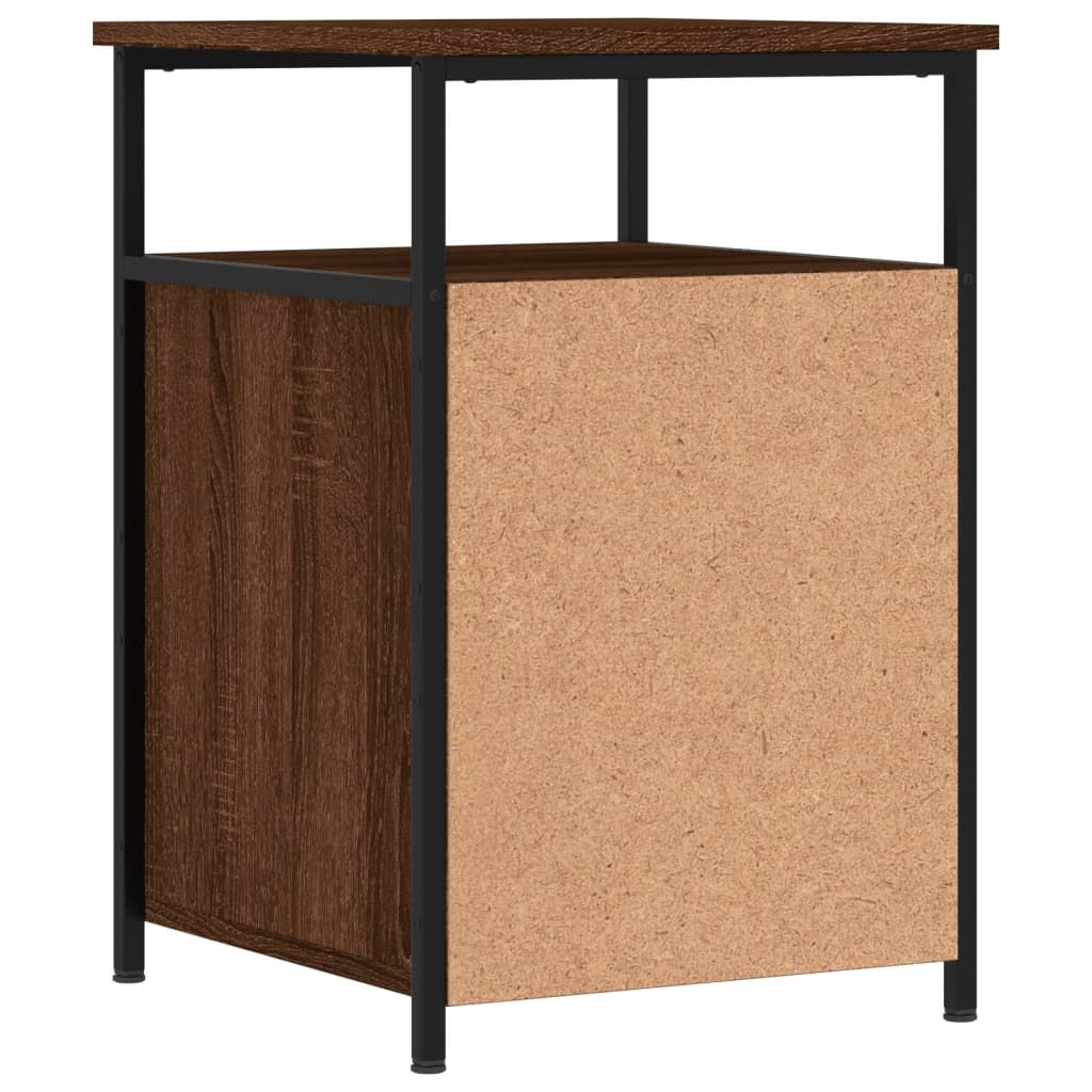 vidaXL Mesita de noche madera contrachapada marrón roble 40x42x60 cm