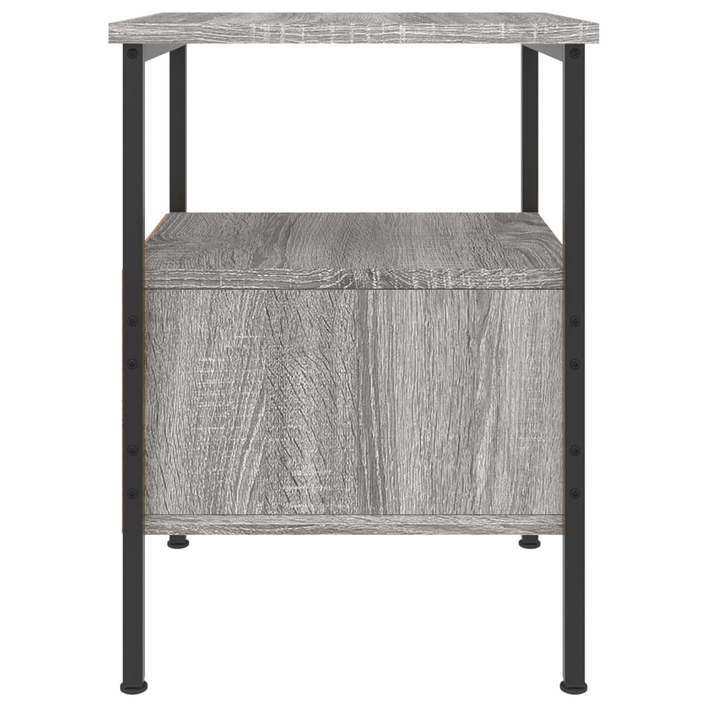 vidaXL Mesita de noche madera de ingeniería gris Sonoma 34x36x50 cm