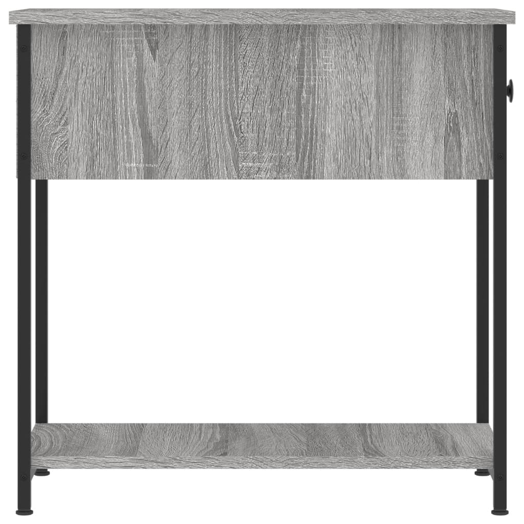 vidaXL Mesita de noche madera de ingeniería gris Sonoma 30x60x60 cm