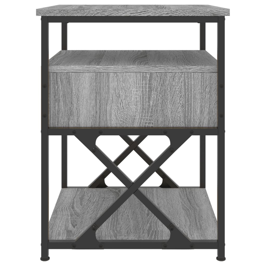 vidaXL Mesitas noche 2 uds madera ingeniería gris Sonoma 40x42x55 cm