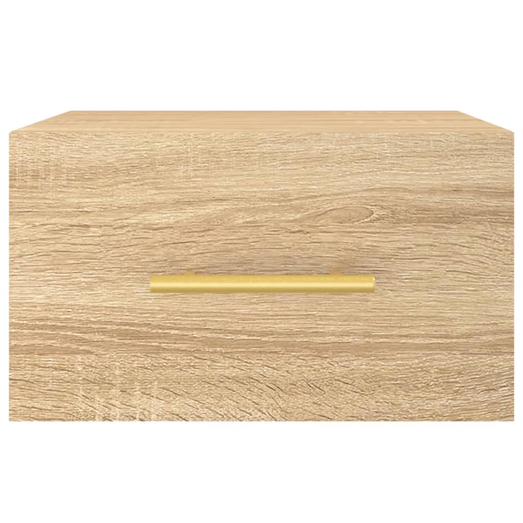 vidaXL Mesitas de noche de pared 2 uds color roble Sonoma 35x35x20 cm