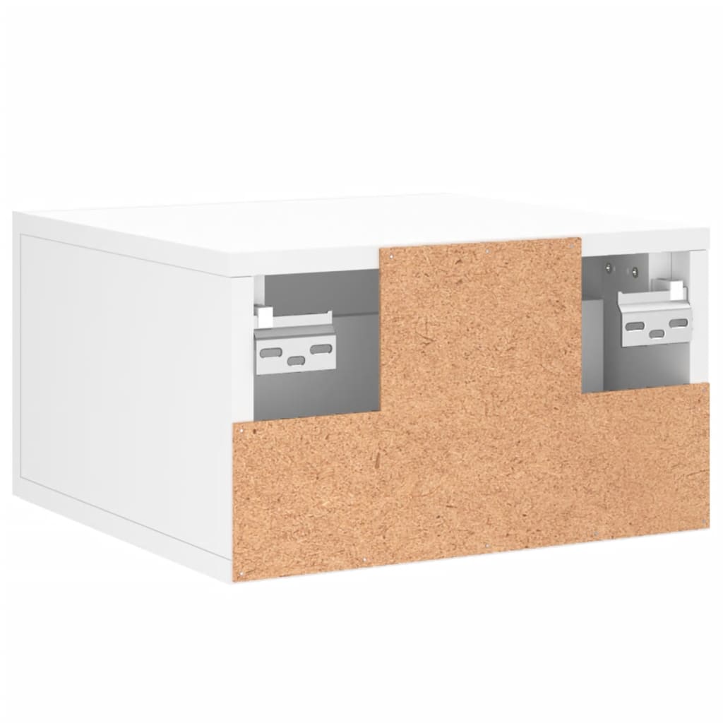 vidaXL Mesitas de noche de pared 2 uds blanco 35x35x20 cm