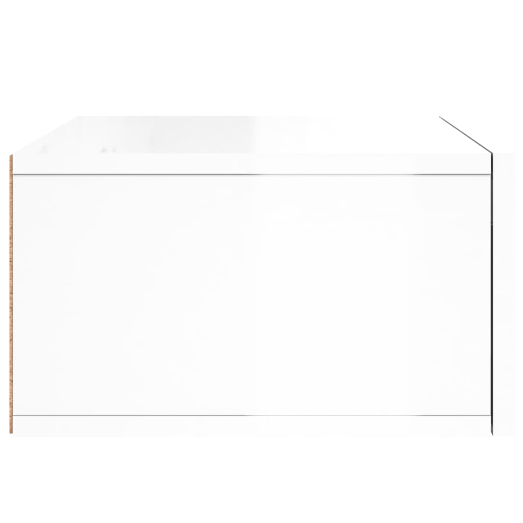 vidaXL Mesitas de noche de pared 2 uds blanco brillo 35x35x20 cm