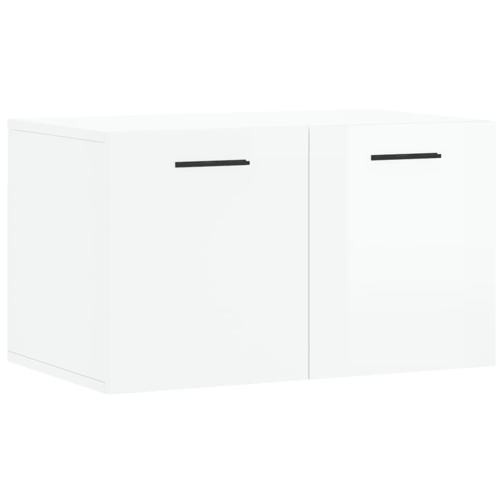 vidaXL Armario pared madera contrachapada blanco brillo 60x36,5x35 cm