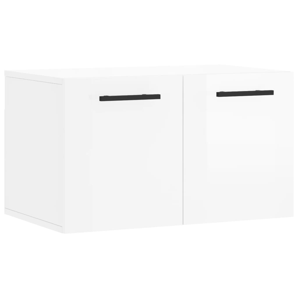 vidaXL Armario pared madera contrachapada blanco brillo 60x36,5x35 cm