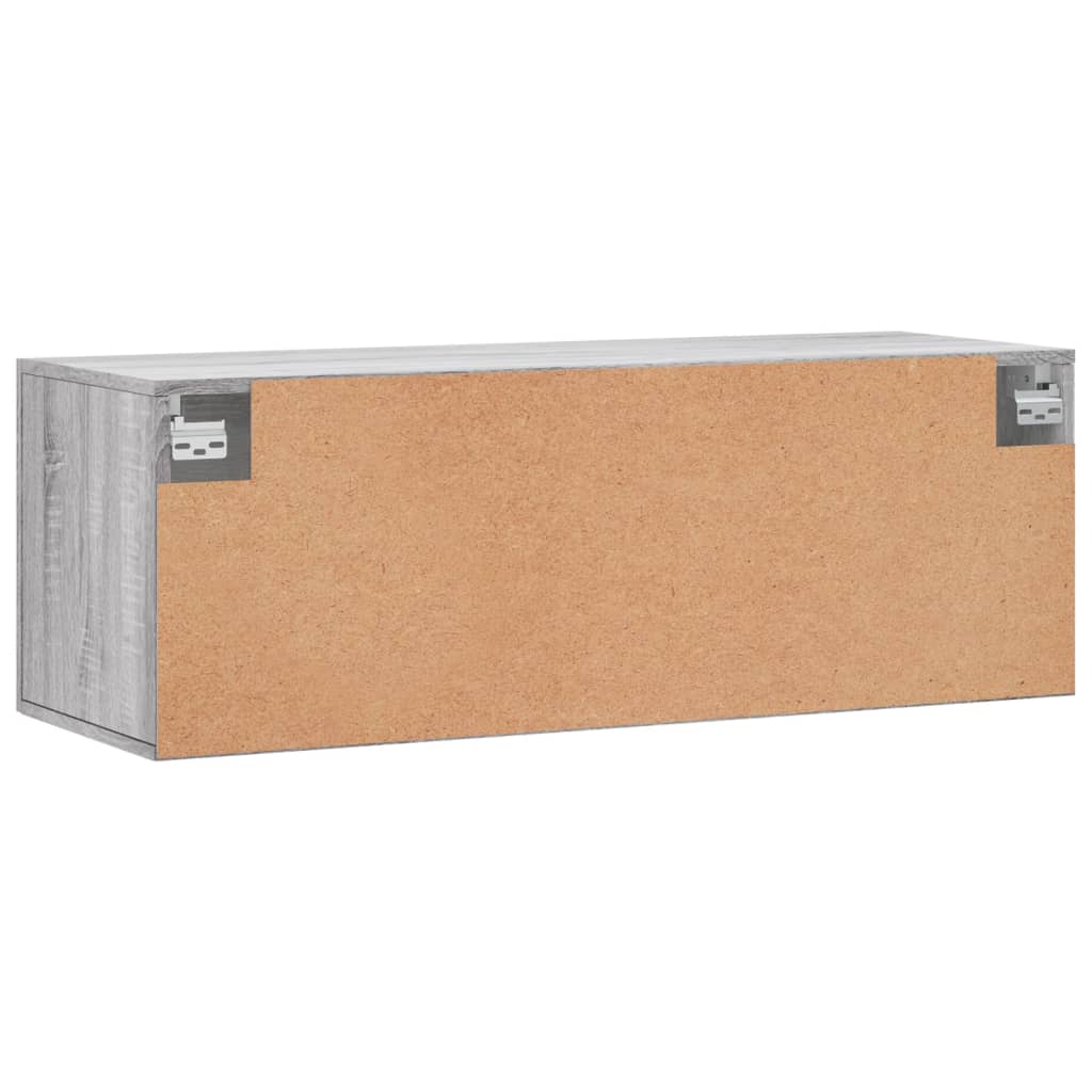 vidaXL Armario de pared madera ingeniería gris Sonoma 100x36,5x35 cm