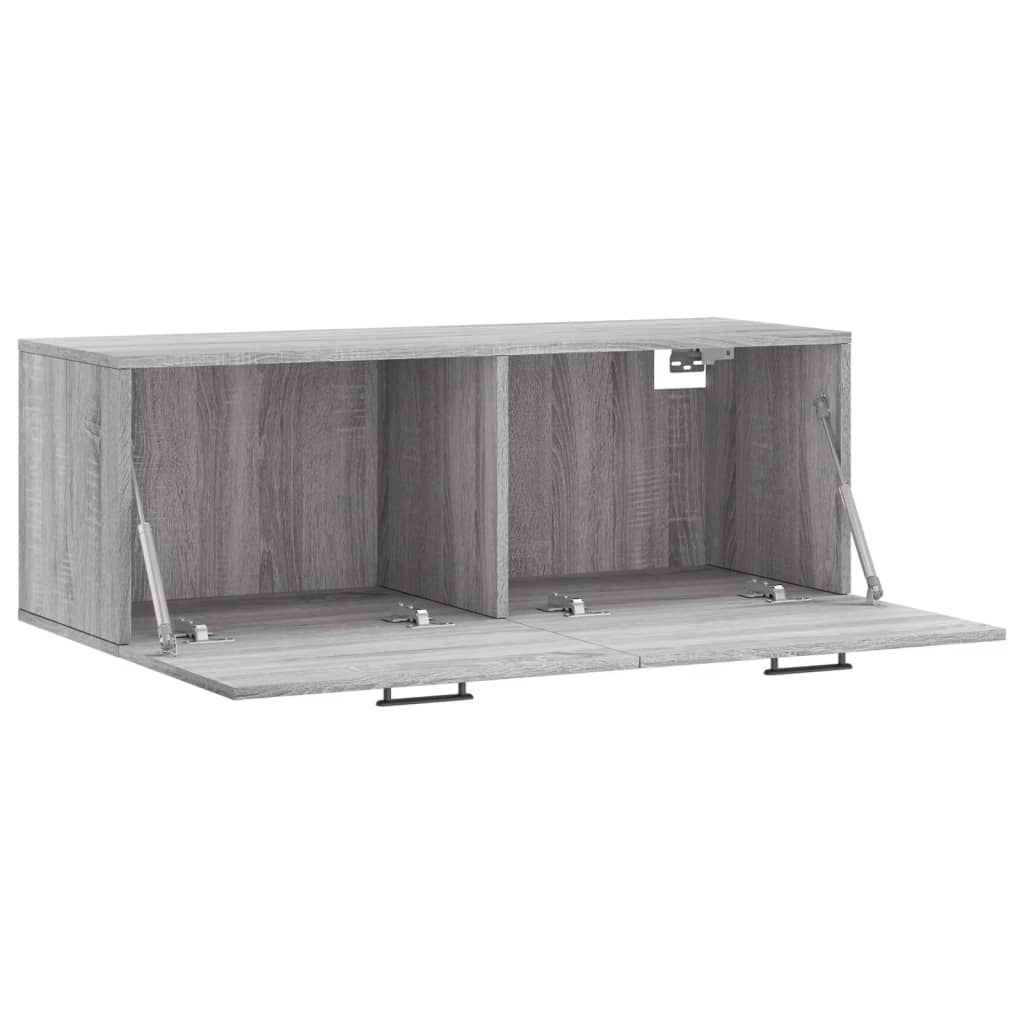 vidaXL Armario de pared madera ingeniería gris Sonoma 100x36,5x35 cm