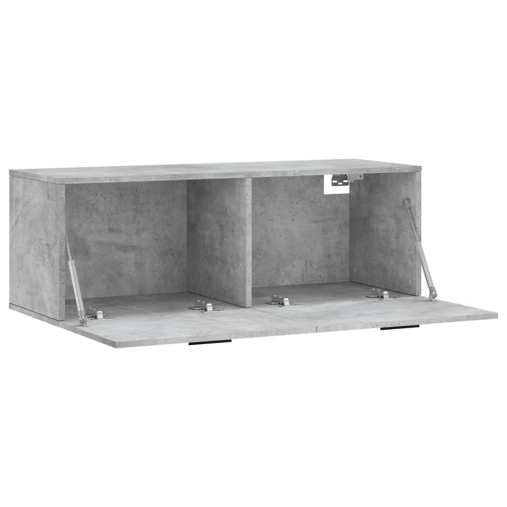 vidaXL Armario de pared madera ingeniería gris hormigón 100x36,5x35 cm