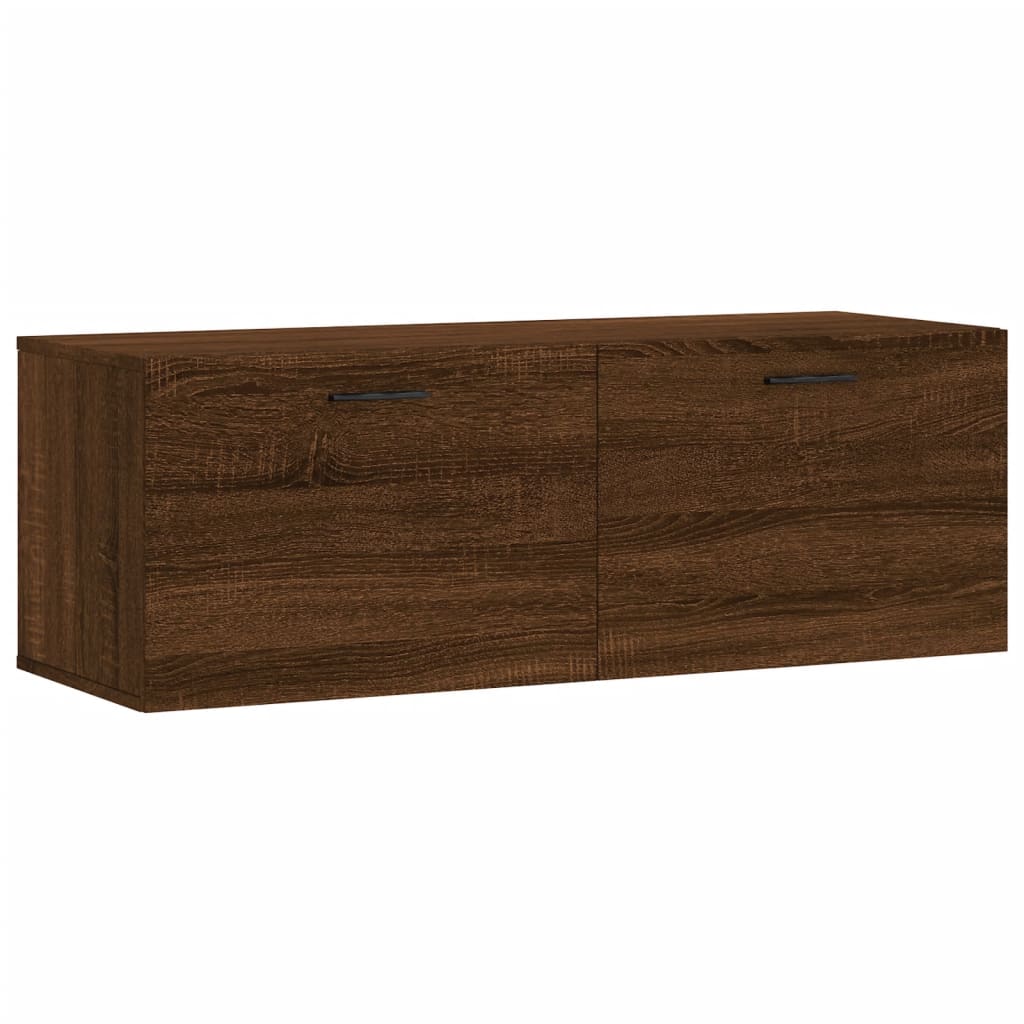 vidaXL Armario de pared madera ingeniería marrón roble 100x36,5x35 cm