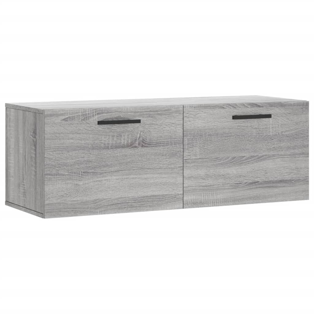 vidaXL Armario de pared madera ingeniería gris Sonoma 100x36,5x35 cm