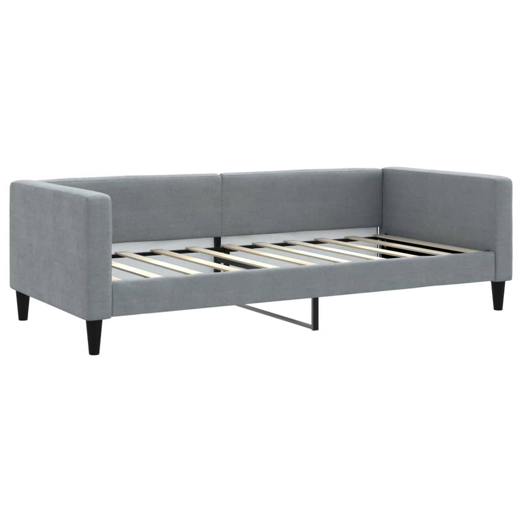 vidaXL Sofá cama sin colchón tela gris claro 90x190 cm