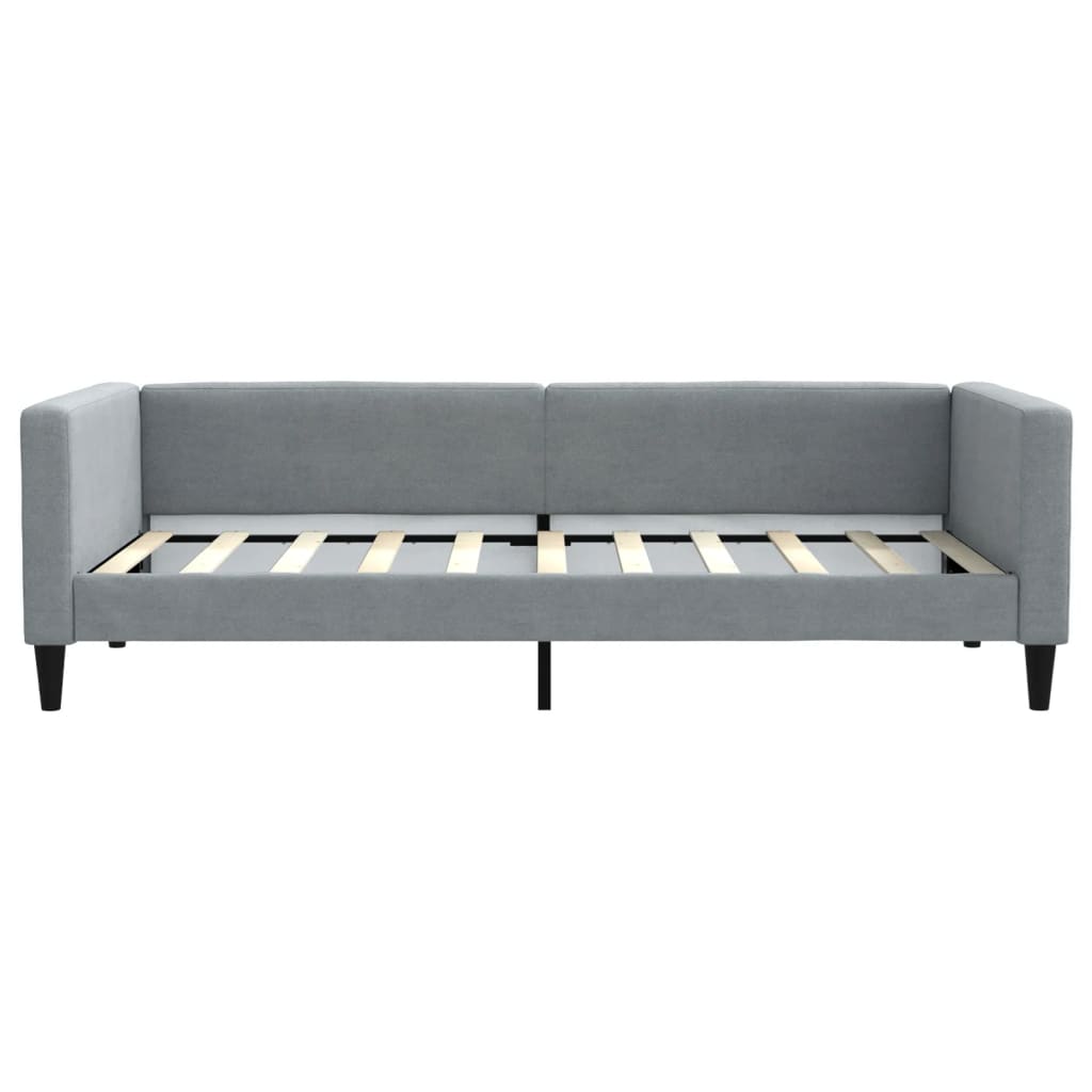 vidaXL Sofá cama sin colchón tela gris claro 90x190 cm