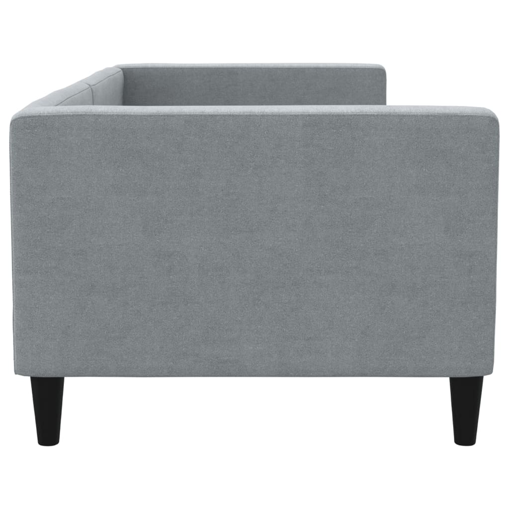 vidaXL Sofá cama sin colchón tela gris claro 90x190 cm