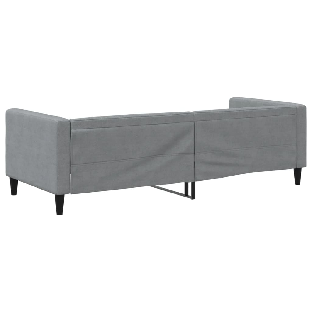 vidaXL Sofá cama sin colchón tela gris claro 90x190 cm