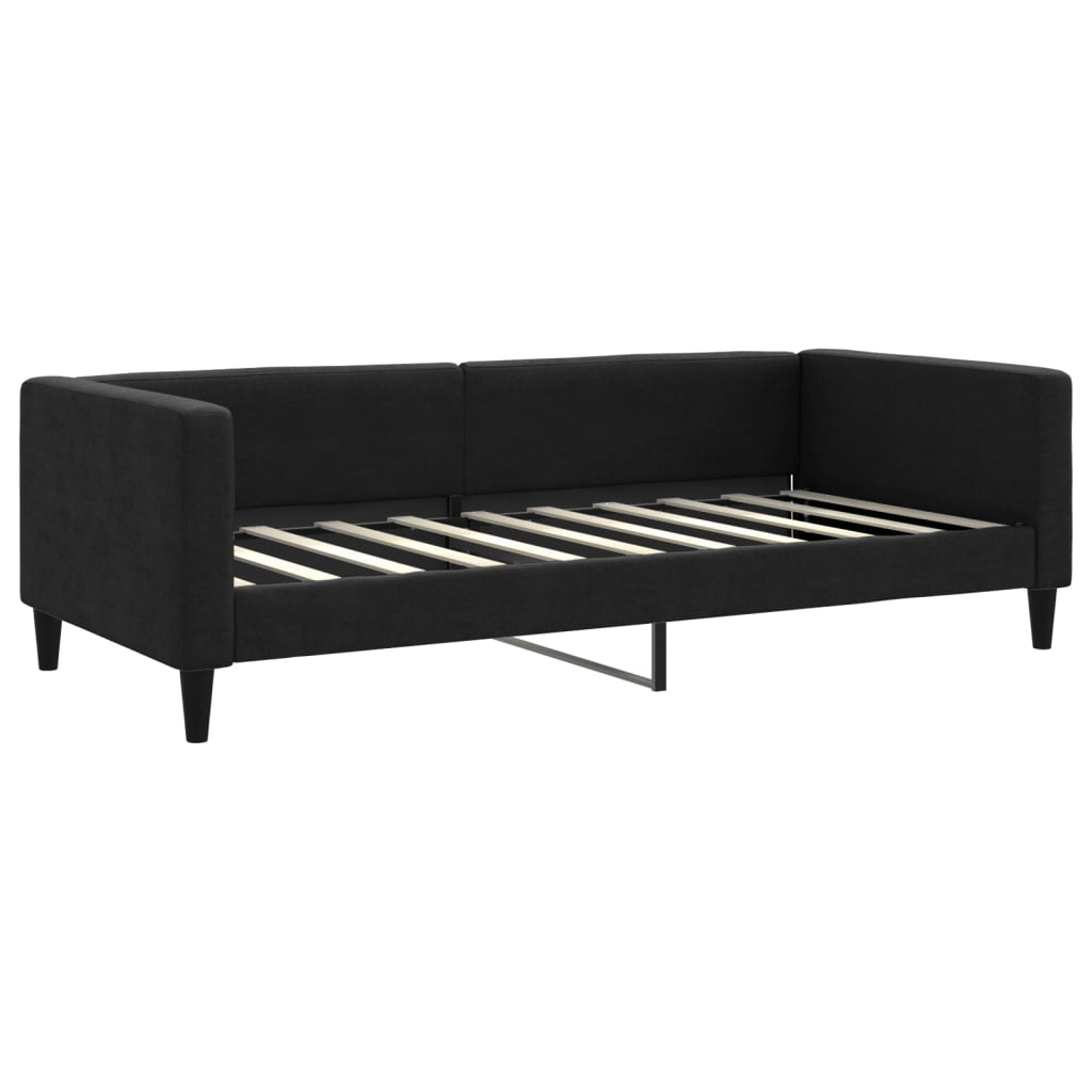 vidaXL Sofá cama sin colchón tela negro 90x190 cm