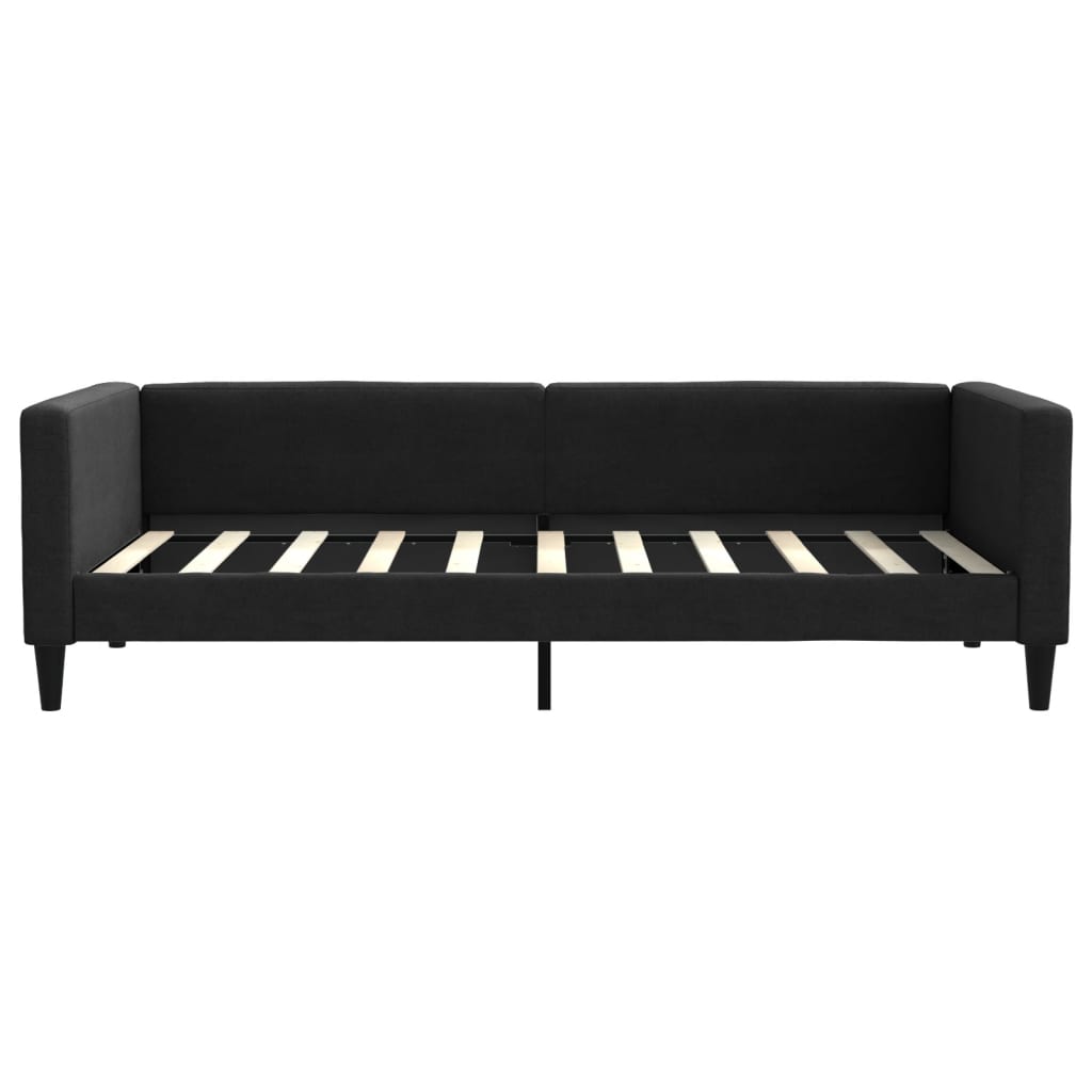 vidaXL Sofá cama sin colchón tela negro 90x190 cm