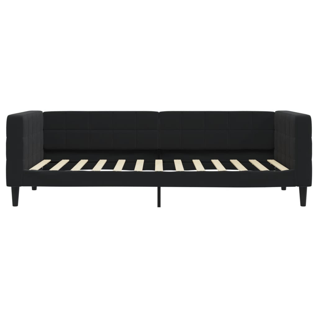 vidaXL Sofá cama sin colchón terciopelo negro 90x200 cm