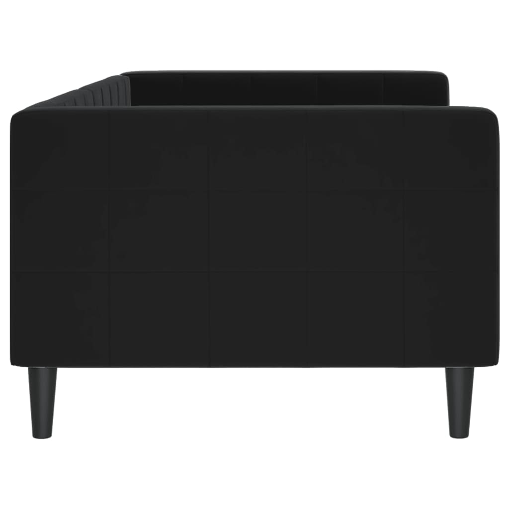 vidaXL Sofá cama sin colchón terciopelo negro 90x200 cm