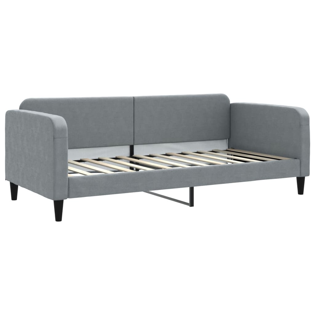 vidaXL Sofá cama sin colchón tela gris claro 90x200 cm