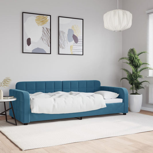 vidaXL Sofá cama sin colchón terciopelo azul 80x200 cm