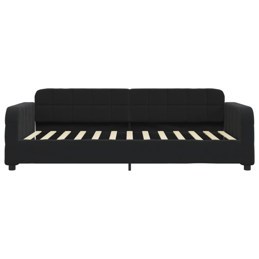 vidaXL Sofá cama sin colchón terciopelo negro 80x200 cm