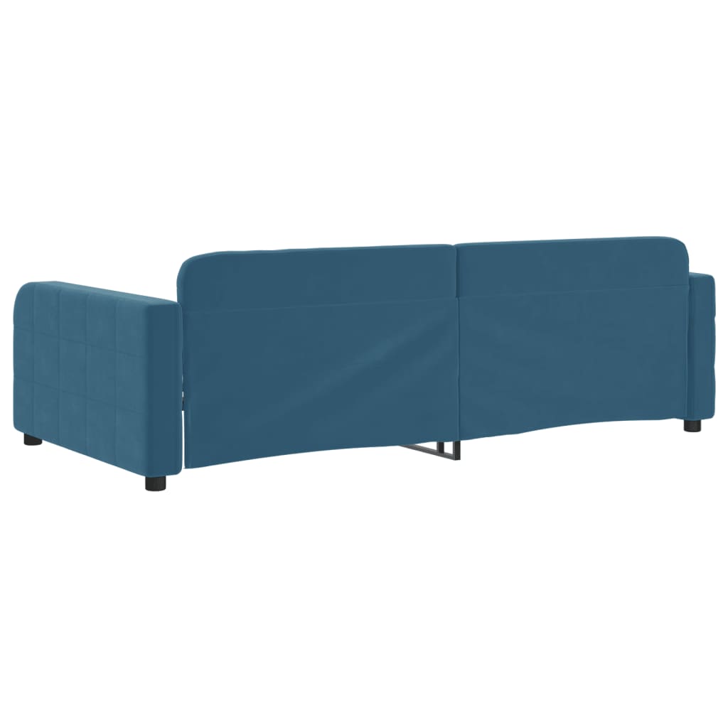 vidaXL Sofá cama sin colchón terciopelo azul 90x200 cm