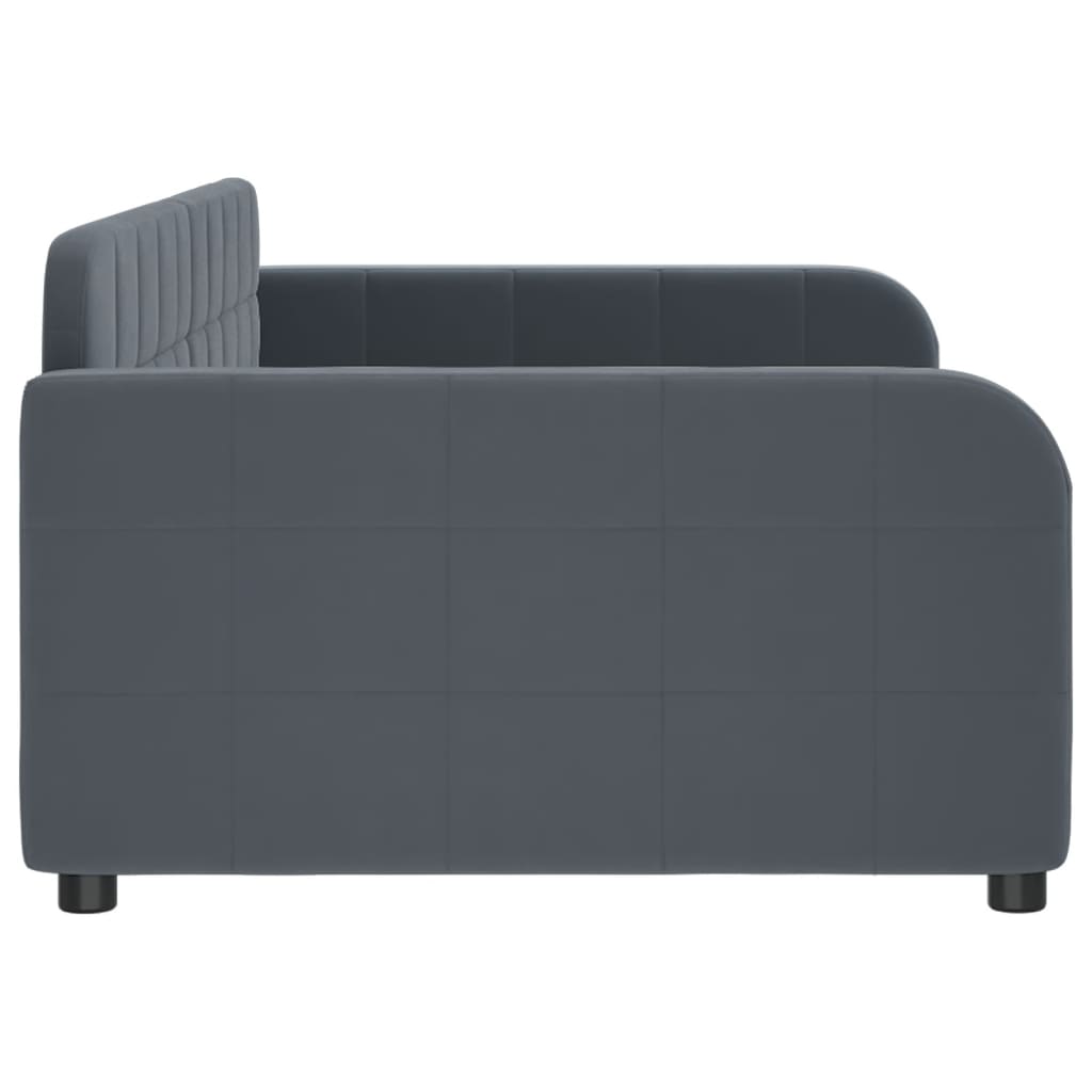 vidaXL Sofá cama sin colchón terciopelo gris oscuro 90x200 cm