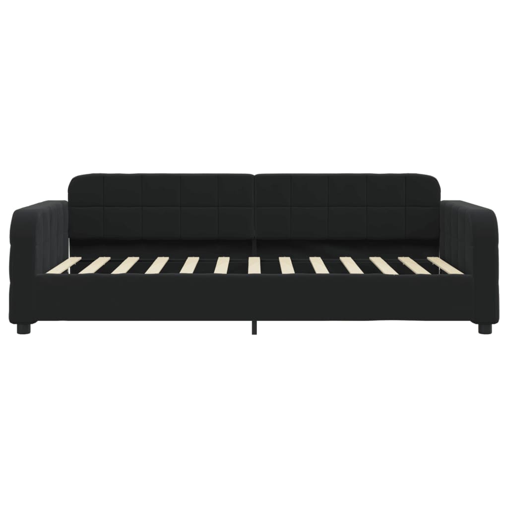 vidaXL Sofá cama sin colchón terciopelo negro 90x200 cm