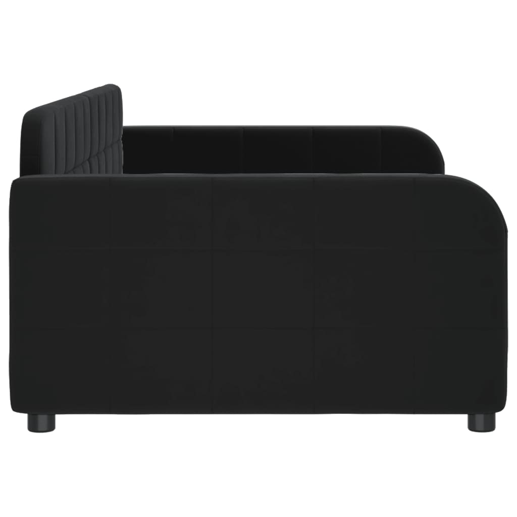 vidaXL Sofá cama sin colchón terciopelo negro 90x200 cm