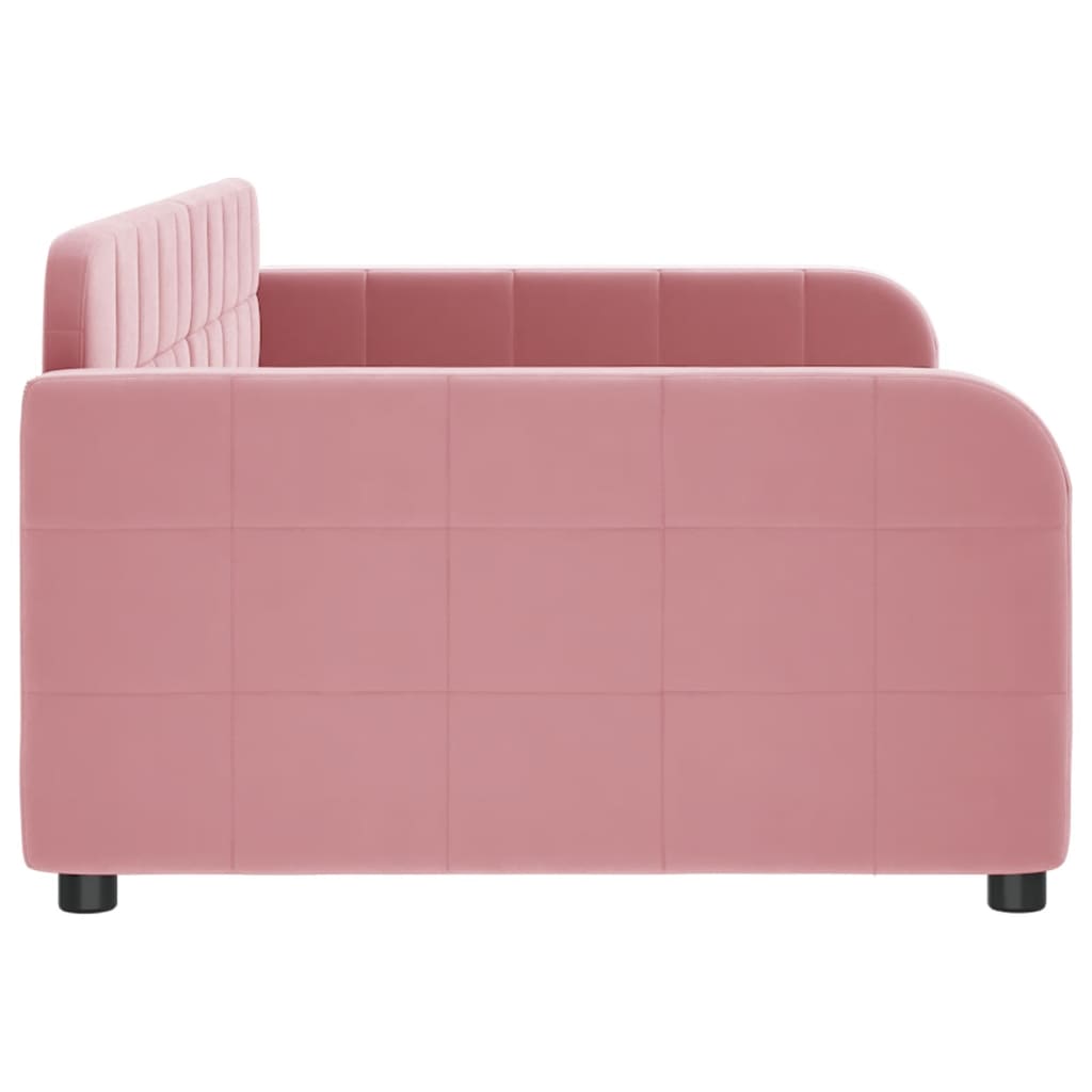 vidaXL Sofá cama terciopelo rosa 100x200 cm