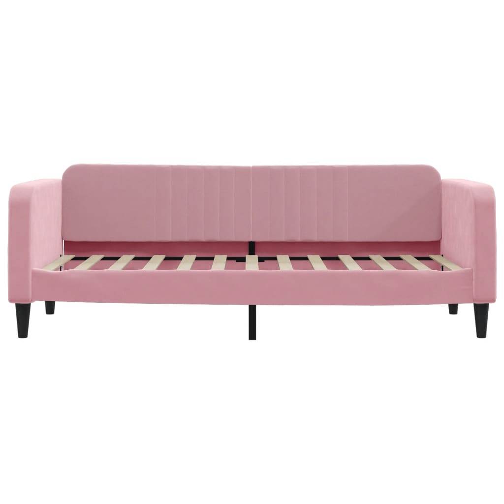 vidaXL Sofá cama sin colchón terciopelo rosa 80x200 cm