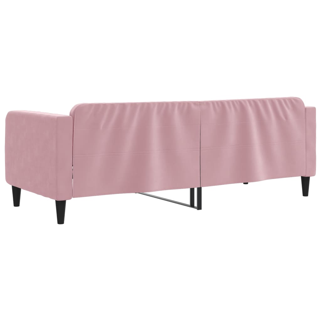 vidaXL Sofá cama sin colchón terciopelo rosa 80x200 cm