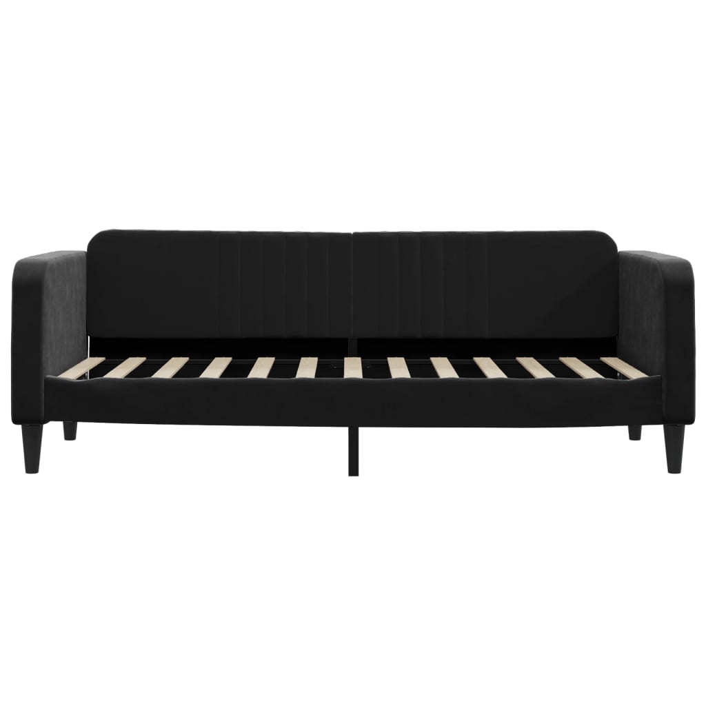 vidaXL Sofá cama sin colchón terciopelo negro 80x200 cm