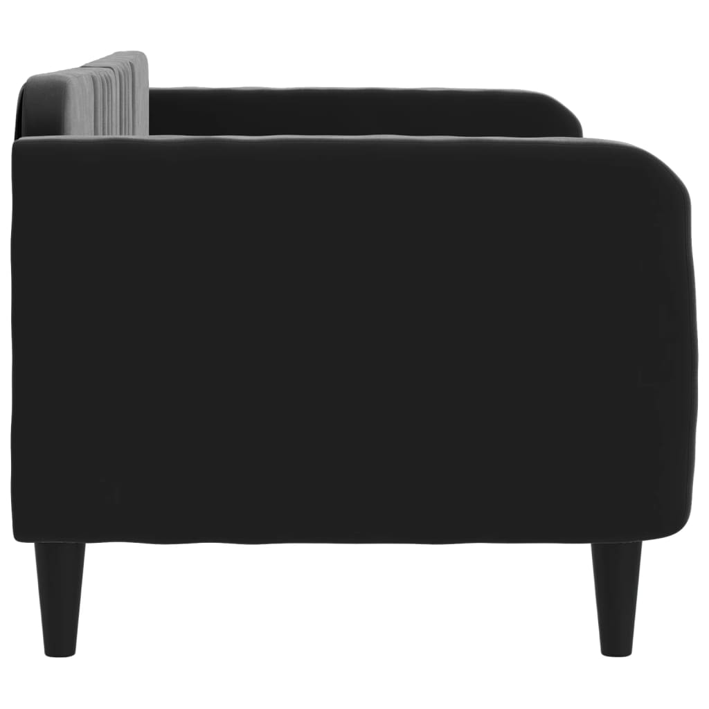 vidaXL Sofá cama sin colchón terciopelo negro 80x200 cm