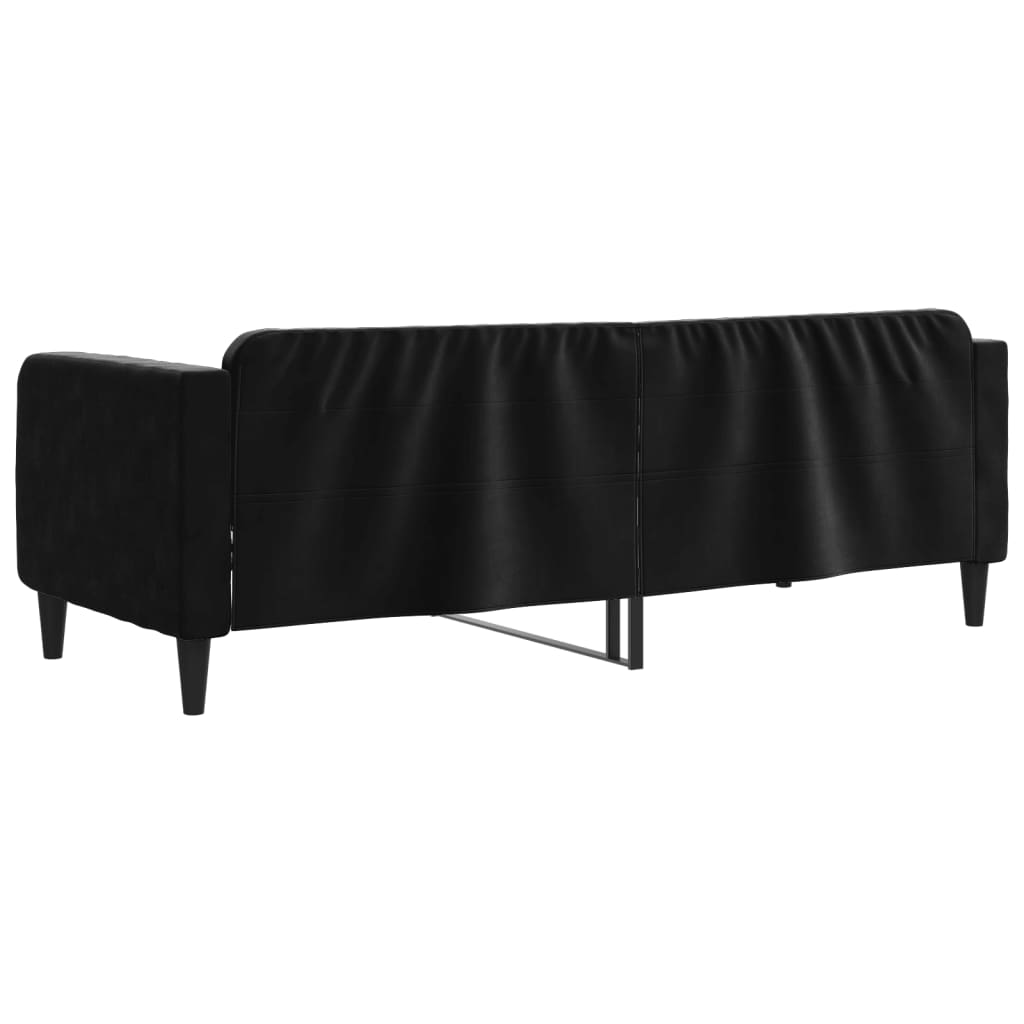 vidaXL Sofá cama sin colchón terciopelo negro 80x200 cm