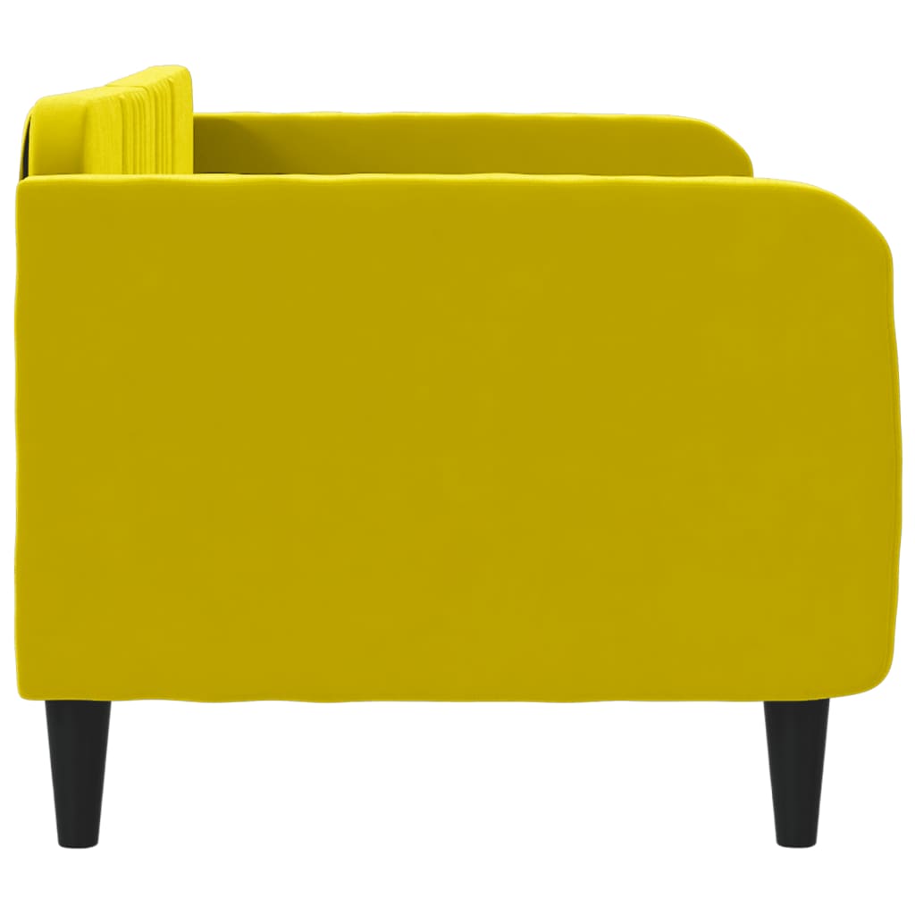 vidaXL Sofá cama sin colchón terciopelo amarillo 80x200 cm