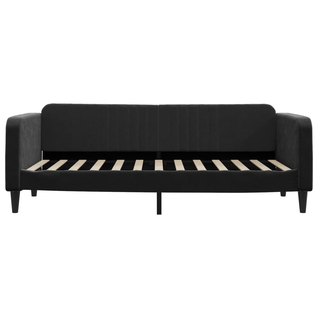 vidaXL Sofá cama sin colchón terciopelo negro 90x200 cm