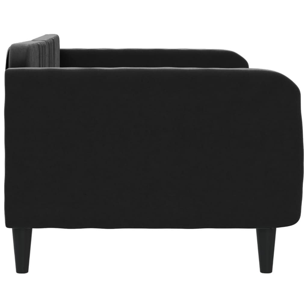 vidaXL Sofá cama sin colchón terciopelo negro 90x200 cm